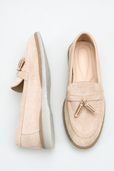 DELSOLERA Women's Tasseled Suede Loafers Daily Comfortable Sole Stylish Casua...