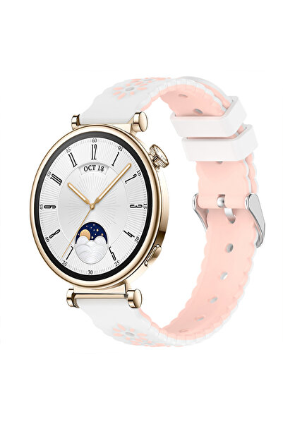 Sneezy ساعة هواوي GT4 مقاس 41 ملم متوافقة مع حزام سيليكون ناعم بنمط الزهور أن...