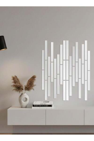 Generic اكريليك مرايه دبل فيس - شفاف / ذهبي ( ٣٦ قطعه ) مقاس القطعه ٥ سم* ٤٠ ...