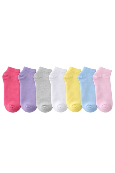 JUST SOCKS 7-Pack Children's Cotton Booties Socks
