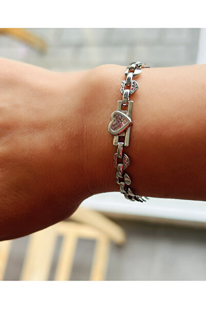 ACAR TAKI Xuping Heart Bracelet 18Cm-Silver Color Acr9050