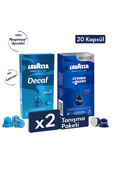 LavAzza Crema E Gusto, Decaf My Easy Day, 20'Li Meeting Package |   Nespresso...
