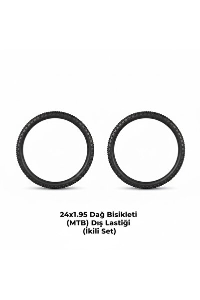 güçlü bisikletmotosiklet 24 Jant Bisiklet Dış Lastik Takımı - 2 Adet 24x1.95 ...