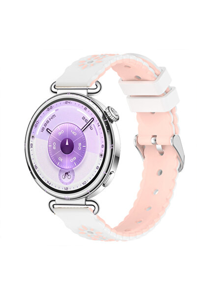 Sneezy ساعة هواوي واتش جي تي 6 مقاس 41 ملم، سوار سيليكون ناعم بنمط زهور، أنيق...