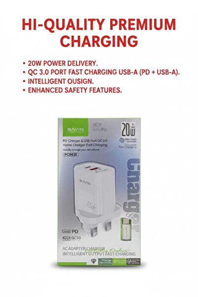 Bavin PD CHARGER7USB PORTQC3.0 HOME CHARGER PC963E