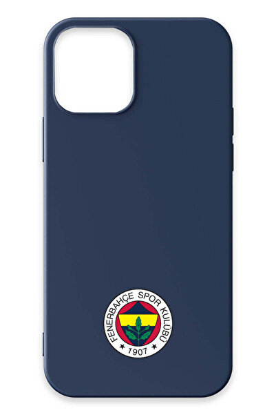 Fenerbahçe iPhone 12 Uyumlu Arma Lacivert Silikon Lisanslı Telefon Kılıfı