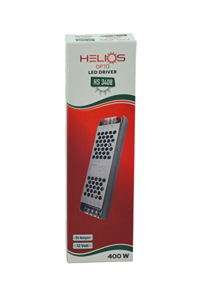 Helios Opto 12V 33A 400W Slim Tip Şerit Led Trafosu Metal Kasa Led Driver HS ...
