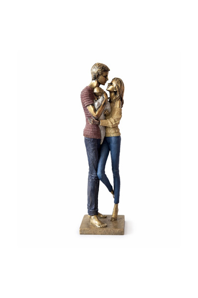 Malooki "New Beginnings" Couple with Baby Resin Statue 46 cm – Romantic Gift ...