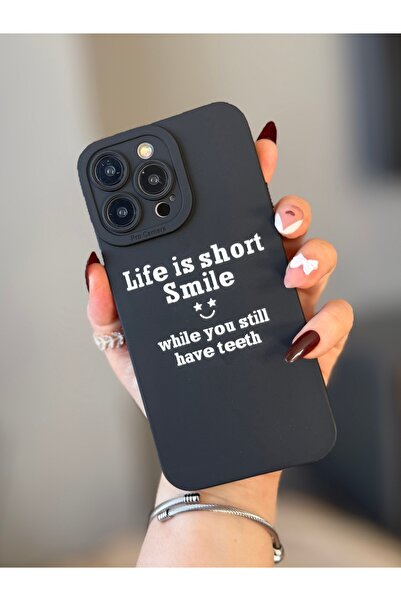 MİRAZ TASARIM حافظة آيفون 14 برو ماكس باللون الأسود مع تفاصيل مطبوعة