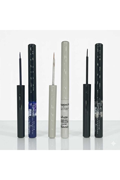 real beauty A collection of liquid eyeliner pencils in assorted colors