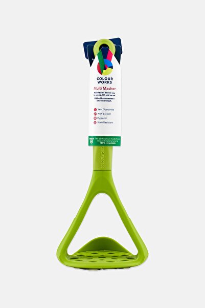 Colour Works Silicone Potato Masher, Light Green