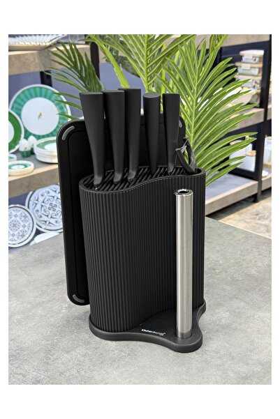 ACAR Cooper Lüx 8 Parça Bıçak Seti Siyah