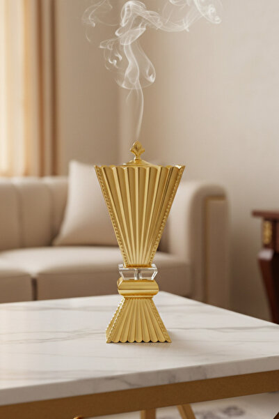 SQUALO مبخرة لورين المدمجة الذهبية – ارتفاع 19 سم – عرض 10 سم