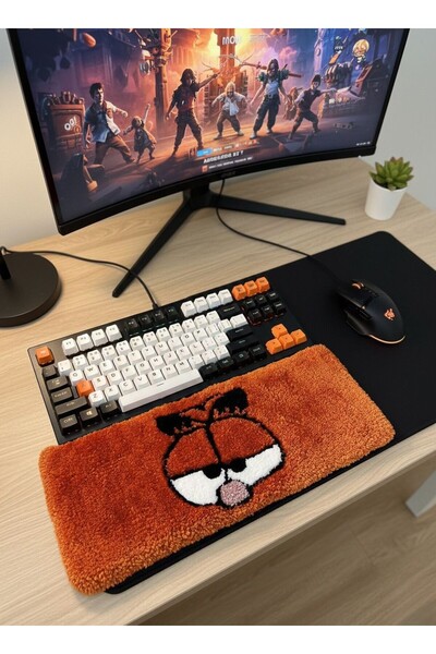Babi Collection Gamer Klavye Altlığı ve Bilek Desteği - Turuncu Karakter Tema...