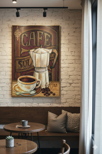 BLT DİZAYN Cafe Retro Coffee Glass Table That Creates Atmosphere