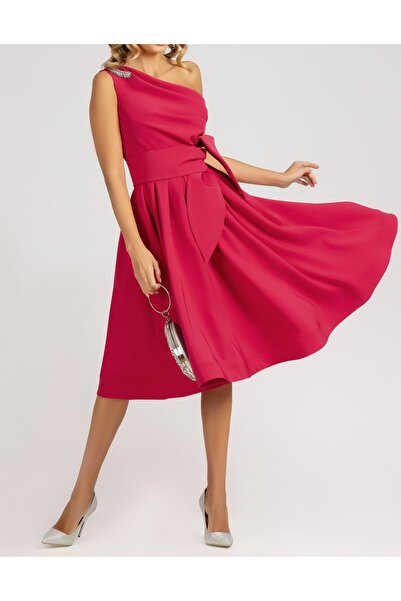 AVARO Fashion AVARO off-the-shoulder occasion dress with draped bodice