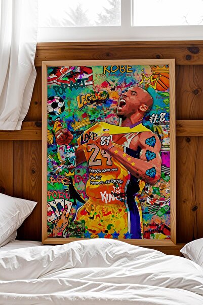 Saturn Kobe Bryant Framed Painting Basketball Lovers Gift Street Art