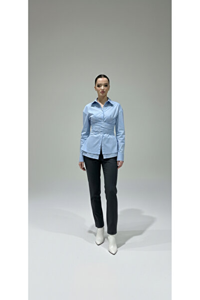 Auragul Wrap - Belden Bağlamalı Gömlek