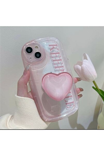 MİRAZ TASARIM حافظة حماية من الصدمات بنمط شفاف لهاتف آيفون 13 مع حامل على شكل...