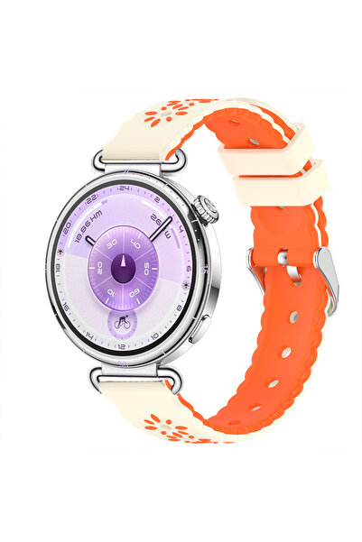 Sneezy ساعة هواوي واتش جي تي 6 مقاس 41 ملم، سوار سيليكون ناعم بنمط زهور، أنيق...