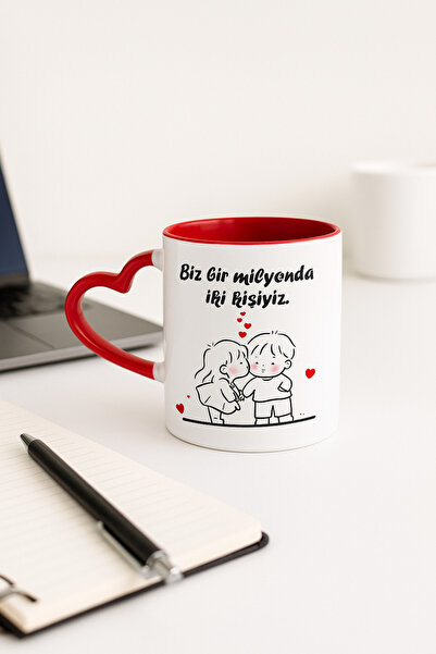 çokaş كوب مطبوع عليه قلب - 10