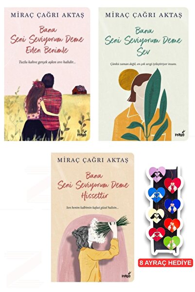 İndigo Kitap Bana Seni Seviyorum Deme Evlen Benimle-Hissettir-Sev-3'lü Set-8'...