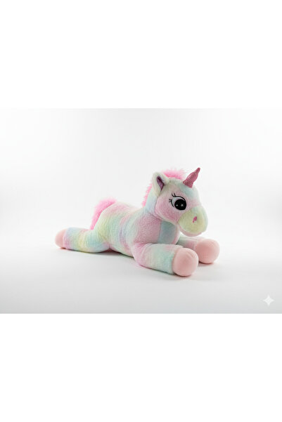 babytex Sevimli Unicorn Peluş Oyuncak 60 cm – Yumuşak Gökkuşağı At Bebek ve Ç...