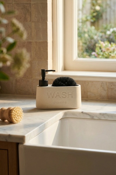 ACAR موزع الصابون السائل روري مع حاوية إسفنجية - 430 مل