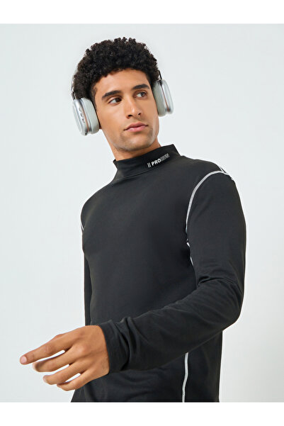 Styli Men Compression Training Mock Neck T-Shirt