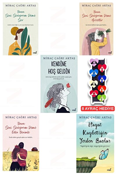 İndigo Kitap Bana Seni Seviyorum Deme Sev-Hissettir-5'li Set-8'li Özel Tasarı...