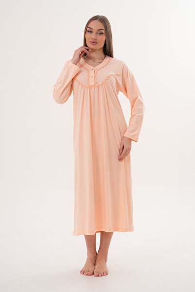markalinda Long Sleeve 100% Cotton Oversized Long Length Women's Nightgown