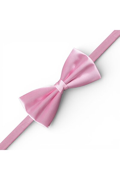 DWOY Men's Pink Satin Bow Tie