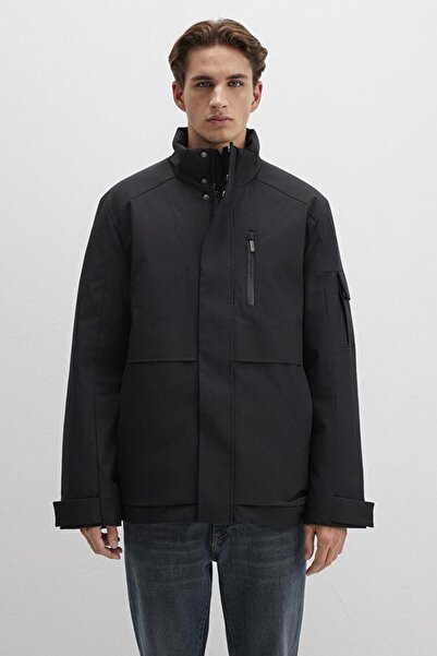 Mavi M0110540-71379 Men's Black Black Coat