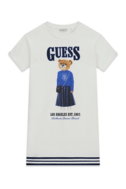 Guess BG Store Kız Çocuk Beyaz Elbise
