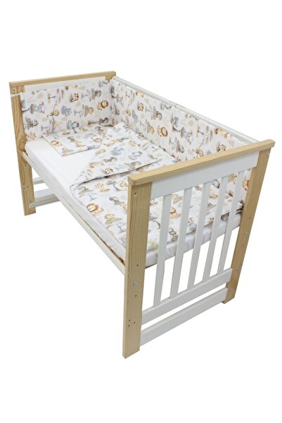 PRICHINDEL Set de lenjerie de pat 4 piese, bumbac, maimuță, multicolor, 120x6...