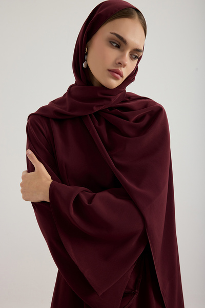 Birgül Bektaş Mürdüm Kristal Krep Şal