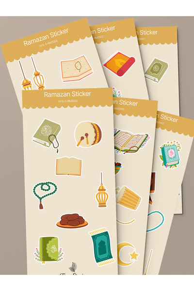 tinystoriestr Set de autocolante tematice Ramadan 2-6 bucăți / Vintage, Agend...