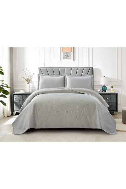 Valensi Home İstanbul Çift Kişilik Yatak Örtüsü - Gri