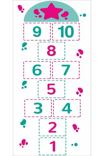 Baskı Madeni Branda Seksek Oyun Alanı , vinil Oyun Halısı 100x200 cm