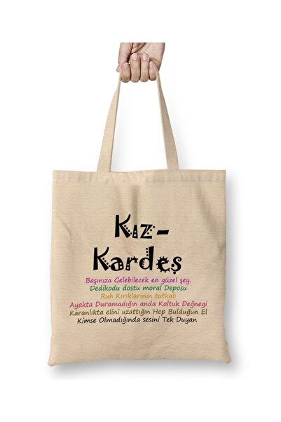 Toyaso Sister Sister Gift White Cloth Bag Long Handle Shopping Bag Beach Bag