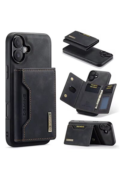 CaseHub iPhone 16 Kılıf 2’si1 Ayrılabilen Magsafe Mıknatıs Cüzdanlı Premium D...