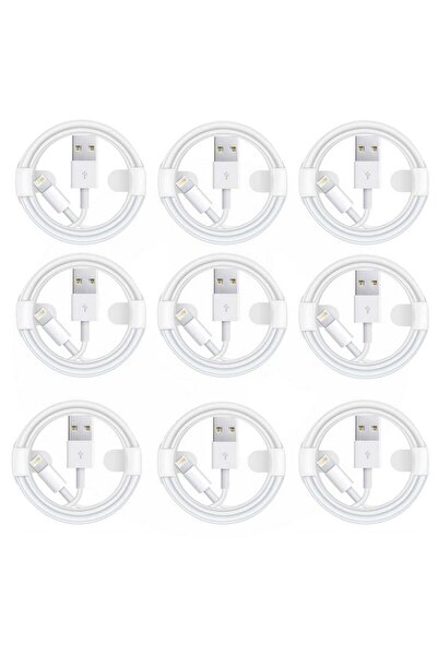 Generic Heavy-duty 9-piece Lightning cable for iPhones, white