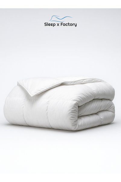 Sleep x Factory لحاف قطن 220 خيط، مقاس 240×260 سم، لحاف فندقي