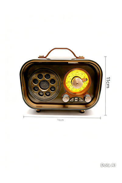 AXWER Klasik Radyo Bluetooth Hoparlör Fm Radyo Usb Tf Aux