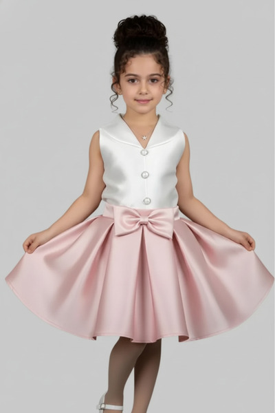Alesaei-mondo tondo Girls' Evening Party Dress Set S01158