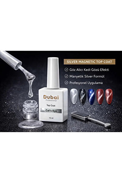 Fontenay Dubai Professional Cat’s Eye Silver Magnetic Top Coat 15 ml