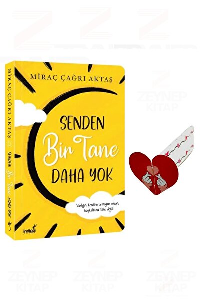 İndigo Kitap Miraç Çağrı Aktaş-Senden Bir Tane Daha Yok-Özel Tasarım Kalp Ayr...