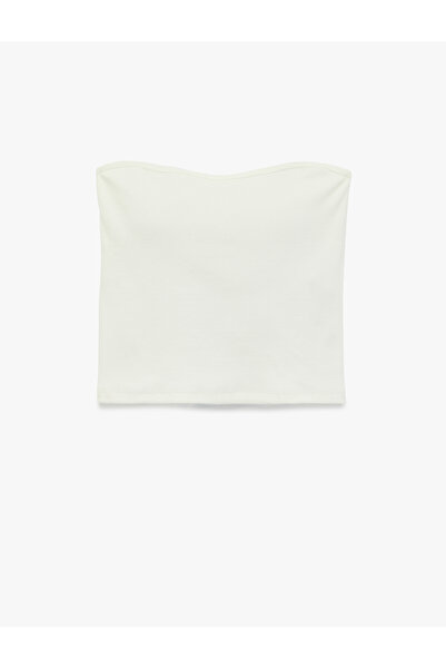 Koton Slim Fit Sleeveless Strapless Blouse