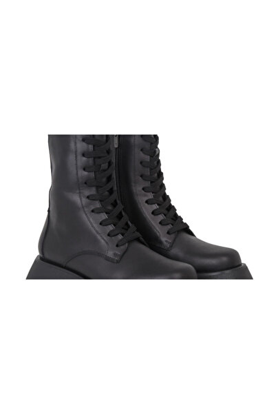 ANNASIA SHOES EMA Boots - Black Leather