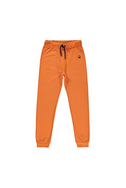 Benetton Girl's Orange Sweatpants Bnt-G078 B
